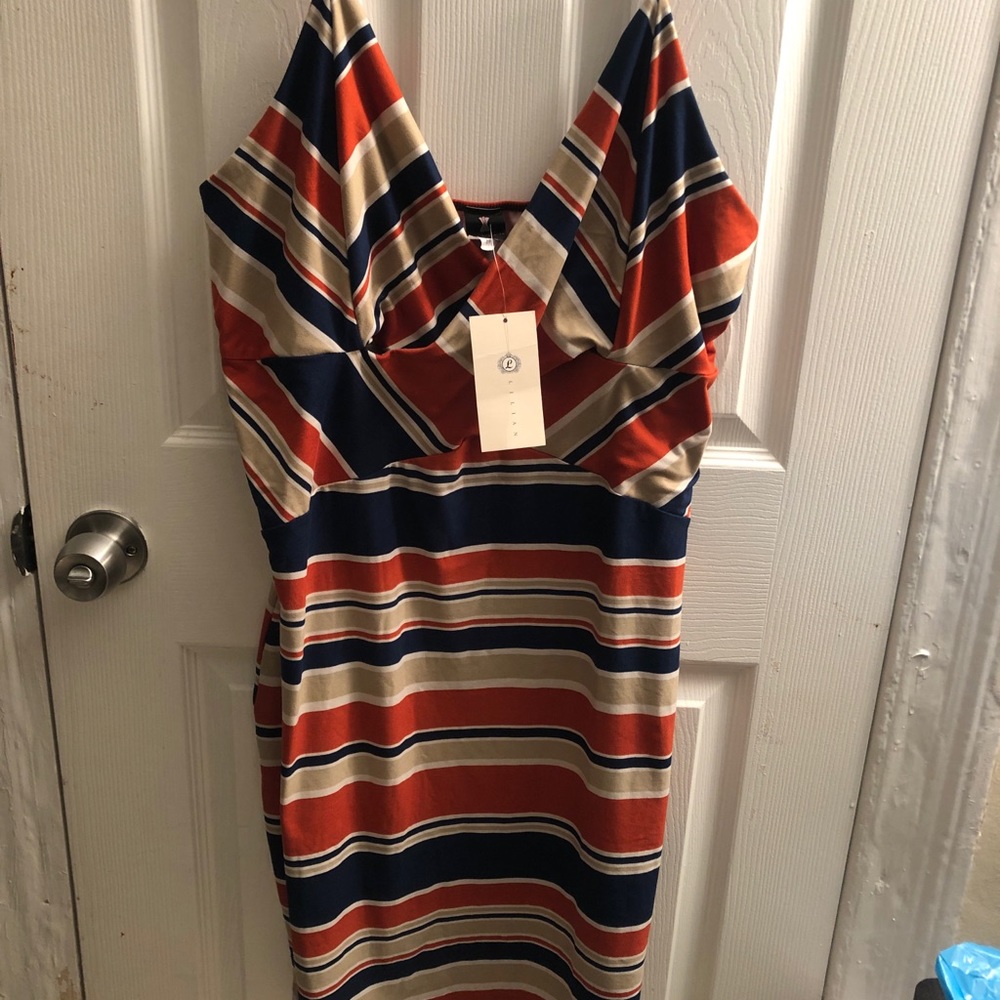 Size 3x Rust striped dress from Forever 21